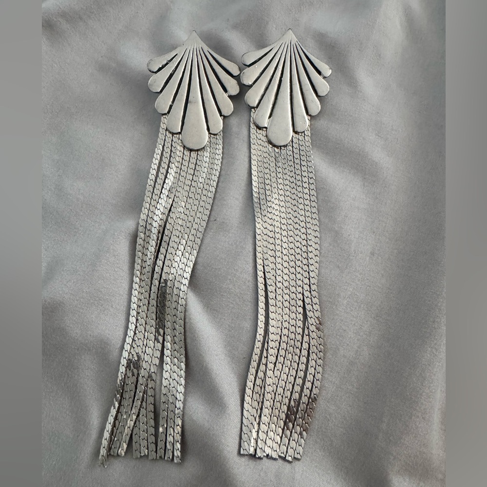 Silver toned Statement Earrings